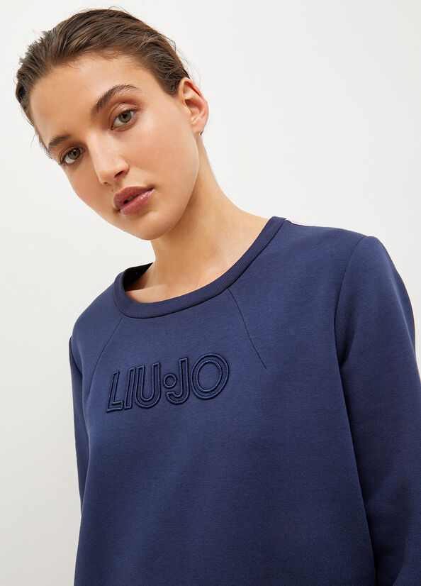 Liu Jo Plush With Logo Women's Dress Blue | QDW-185926