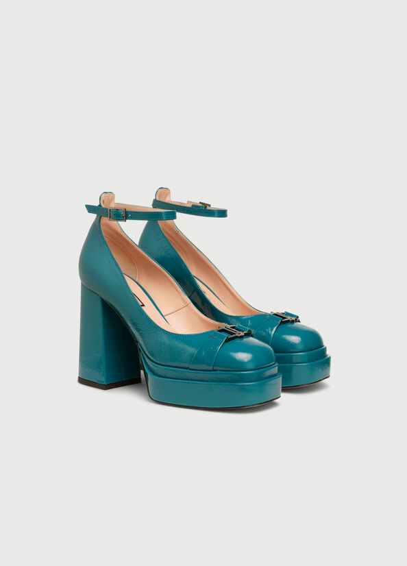 Liu Jo Pumps With Wide Women's High Heels Turquoise | KYS-987516