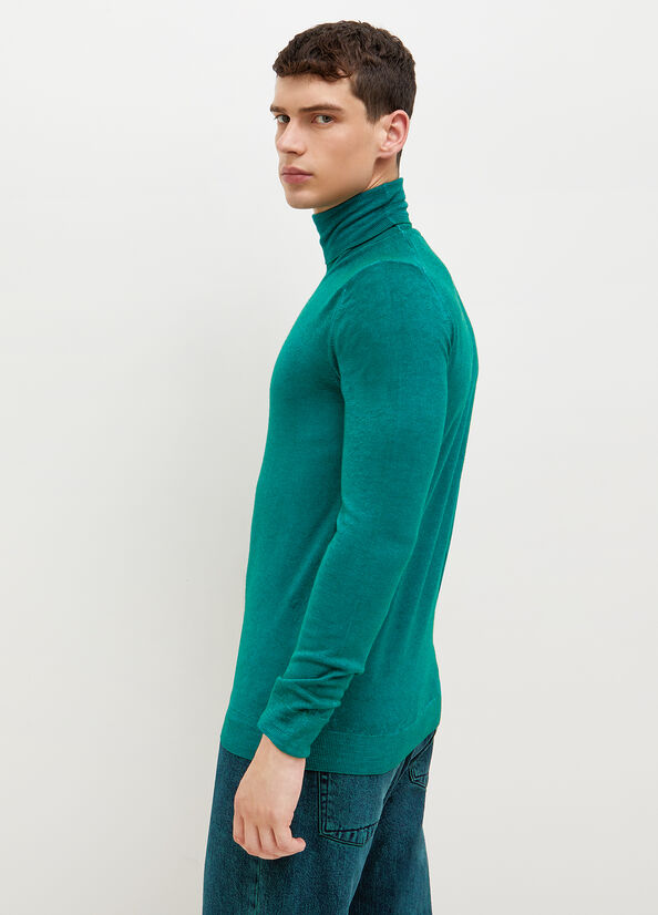 Liu Jo Pure Turtleneck Men's Sweaters Green | NQK-358290