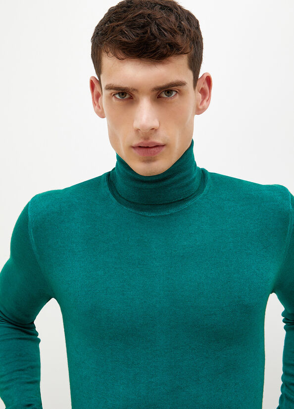 Liu Jo Pure Turtleneck Men's Sweaters Green | NQK-358290