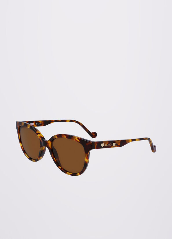 Liu Jo Rectangular Women's Sunglasses Brown | MZE-564278