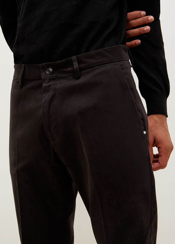 Liu Jo Regular Fit Chinos Men's Pants Black | JAP-921478