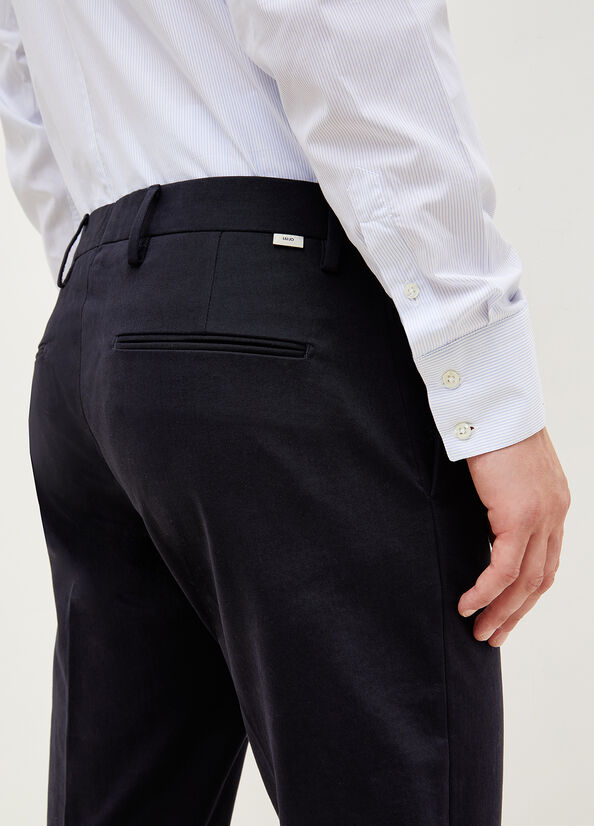 Liu Jo Regular Fit Chinos Men's Pants Dark Blue | YHT-483215