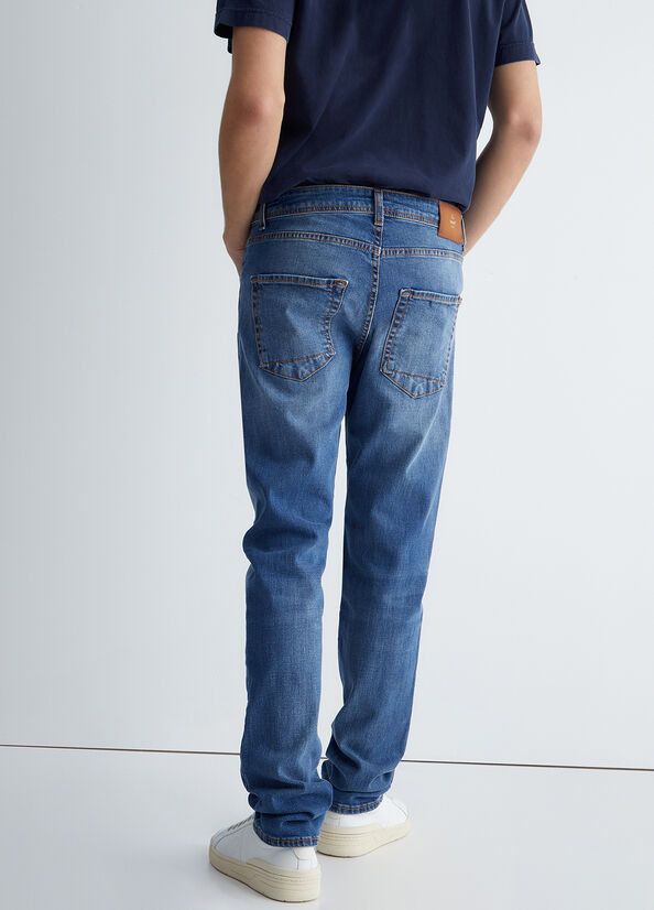 Liu Jo Regular Men's Slim-Fit Jeans Blue | ZKW-172954