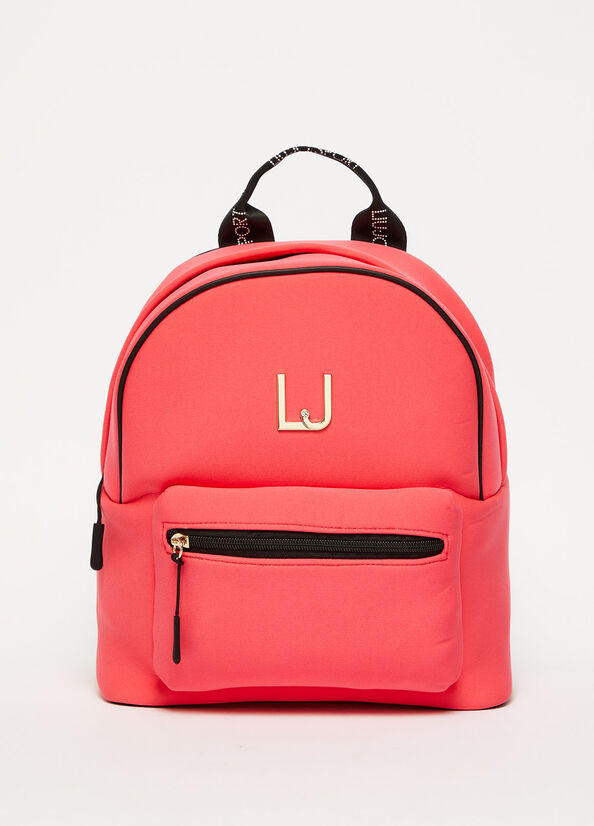 Liu Jo Scuba With Logo Women's Backpacks Fuchsia | FRM-153420