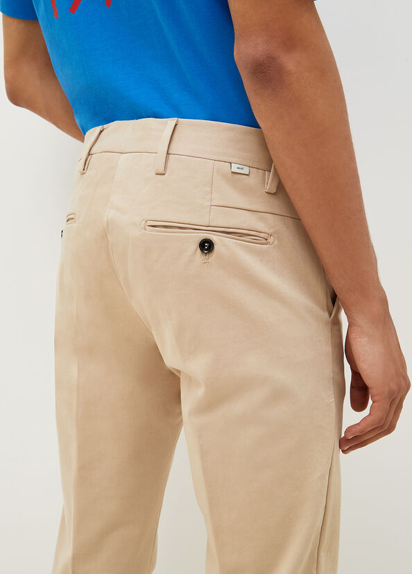 Liu Jo Slim Fit Chinos Men's Pants Beige | KPI-863107