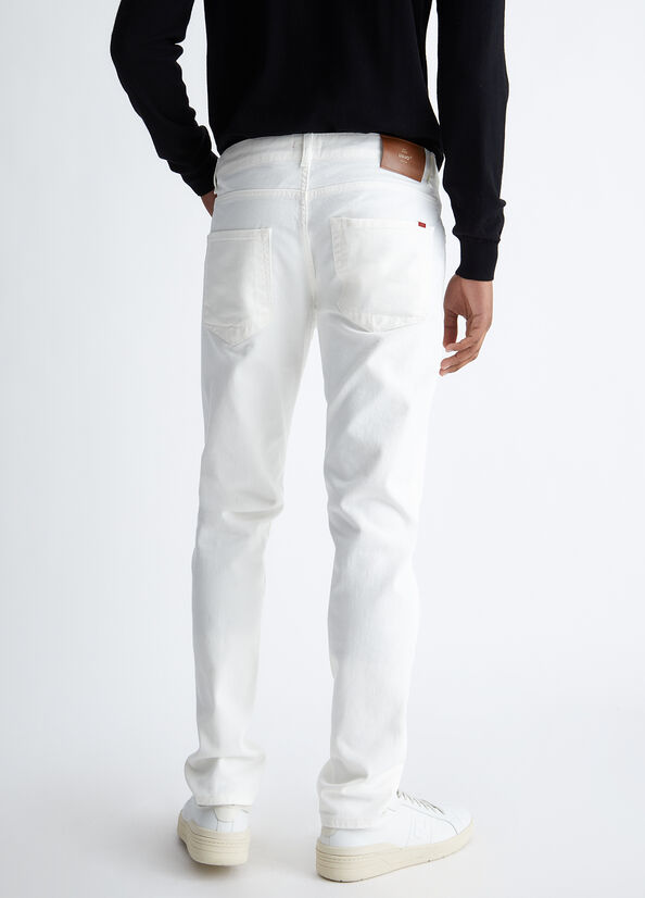 Liu Jo Slim Fit White Men's Skinny Jeans White | WQY-395824