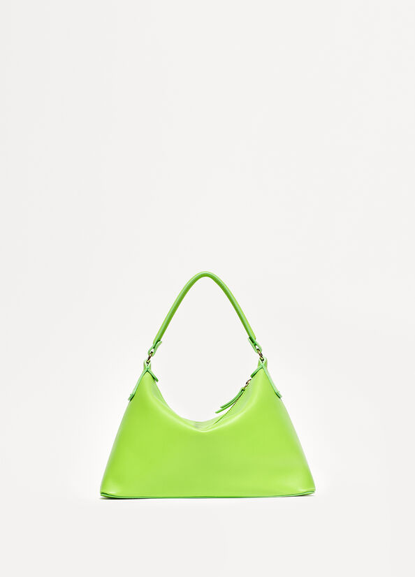 Liu Jo Small Hobo In Leather Women's Crossbody Bags Light Green | KZN-503879