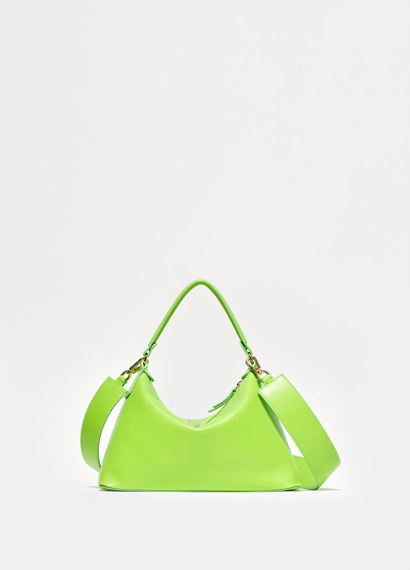 Liu Jo Small Hobo In Leather Women\'s Crossbody Bags Light Green | KZN-503879