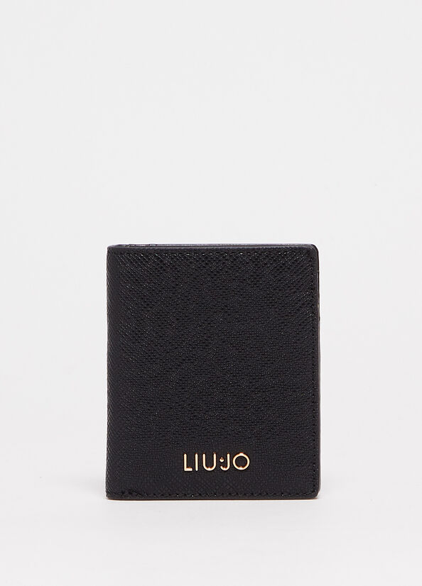 Liu Jo Small With Logo Women\'s Wallets Black | PYF-792143