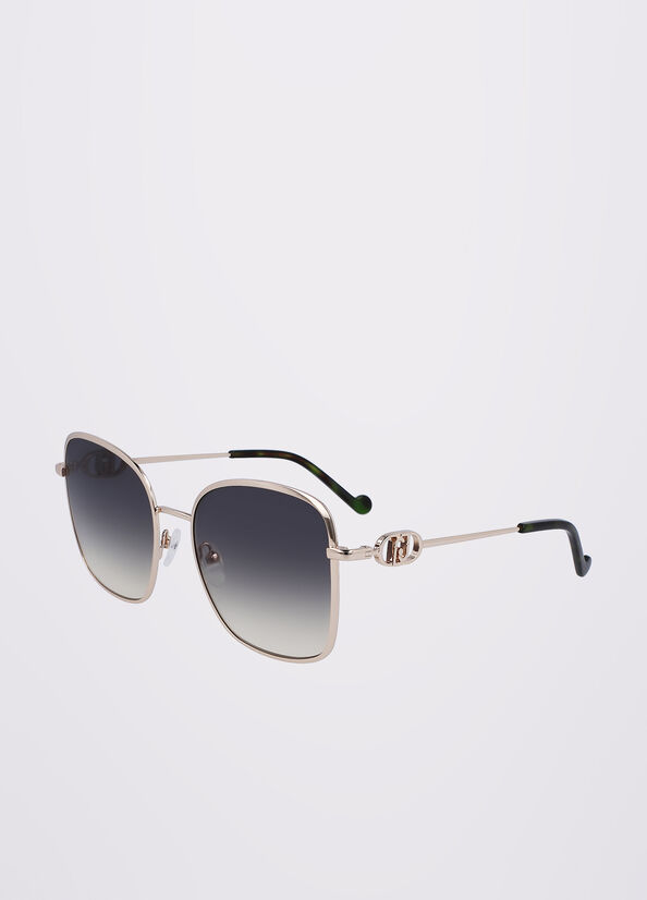 Liu Jo Squared Women's Sunglasses Gold | PRG-145237