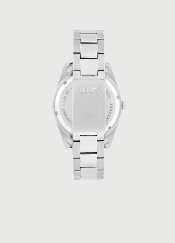 Liu Jo Steel Men's Watches Silver / Black | EXM-074865