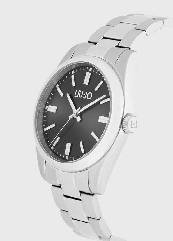 Liu Jo Steel Men's Watches Silver / Black | EXM-074865