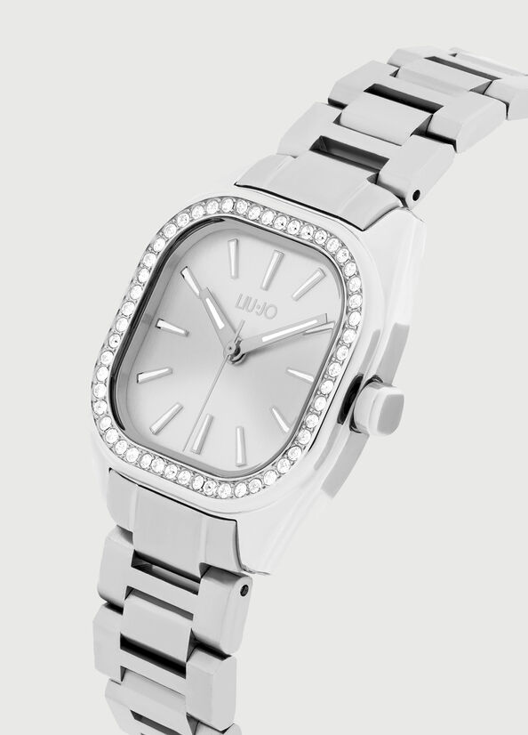 Liu Jo Steel With Diamantés Women's Watches Silver | OBW-740586