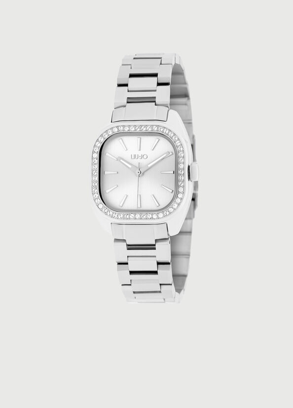 Liu Jo Steel With Diamantés Women\'s Watches Silver | OBW-740586