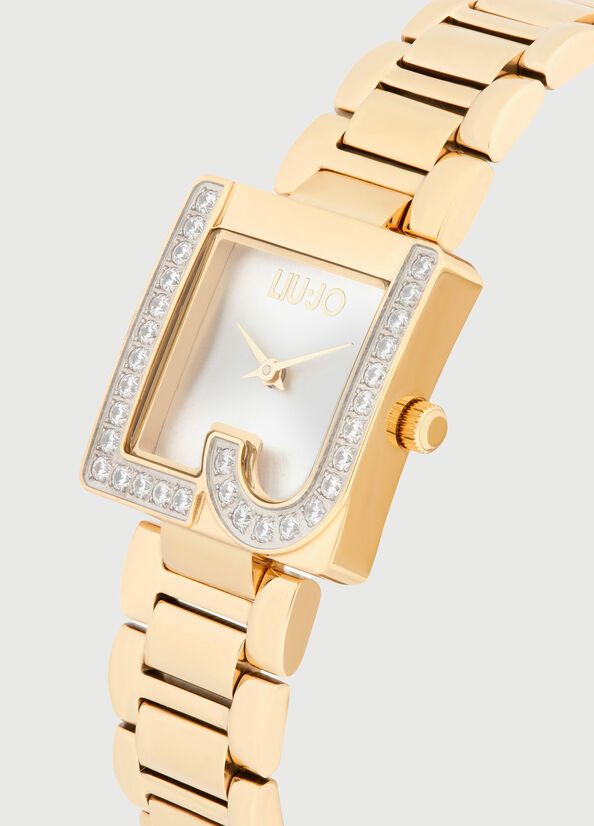 Liu Jo Steel With Logo Women's Watches Gold | ATV-534971