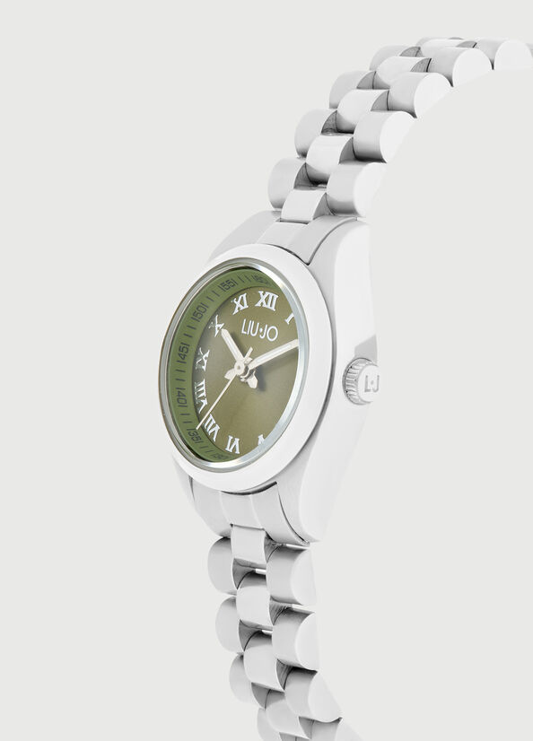 Liu Jo Steel Women's Watches Silver / Green | QXR-048651