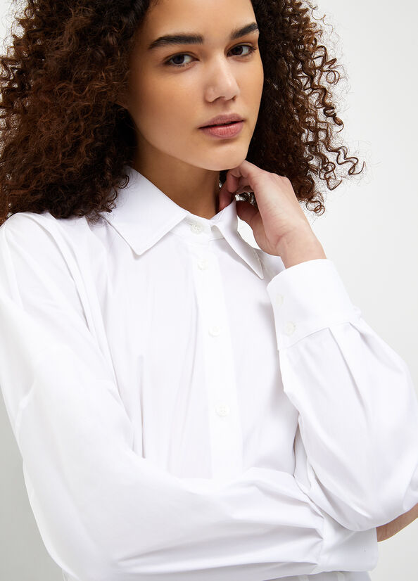 Liu Jo Stretch Cotton Women's Shirts White | QYH-029785