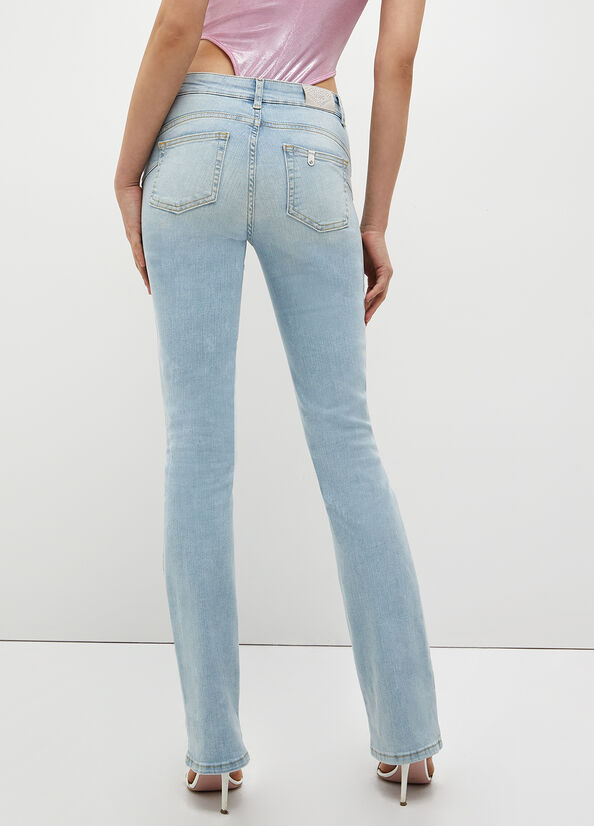 Liu Jo Stretch Denim Cut Women's Skinny Jeans Light Blue | NGW-138750