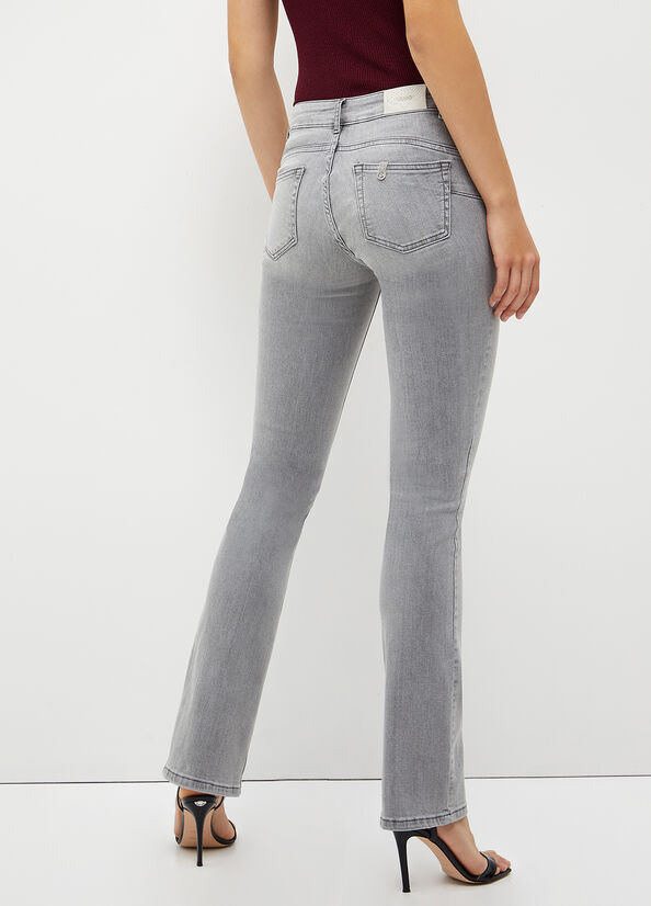 Liu Jo Stretch Denim Cut Women's Skinny Jeans Grey | URL-820534