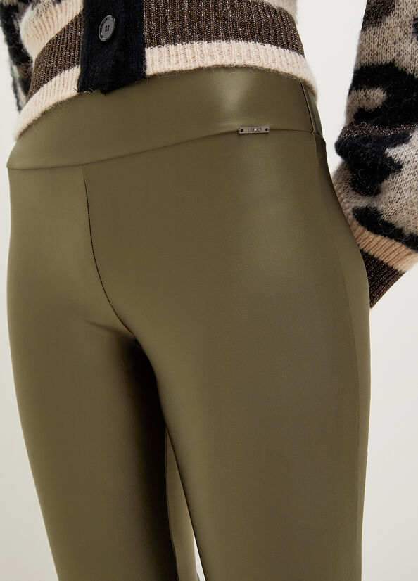 Liu Jo Stretch Jersey Leggings Women's Pants Green | HCE-345680