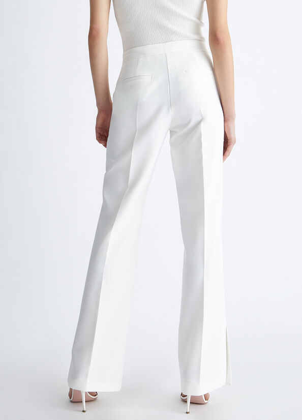 Liu Jo Stylish White With Slits Women's Pants White | FLN-508147