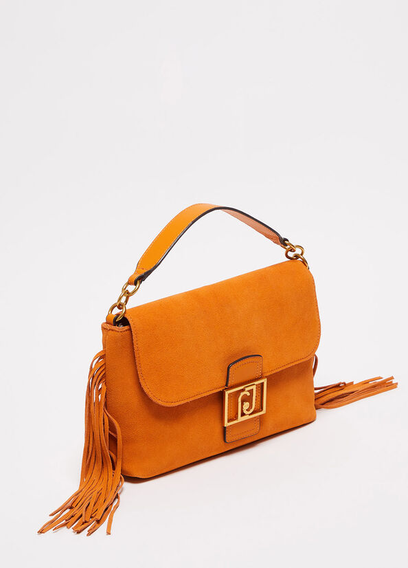 Liu Jo Suede With Fringes Women's Handbag Orange | SQG-068475