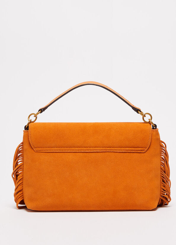 Liu Jo Suede With Fringes Women's Handbag Orange | SQG-068475