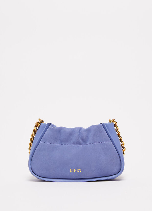 Liu Jo Suede With Logo Women's Clutch Bag Purple | HSJ-869027