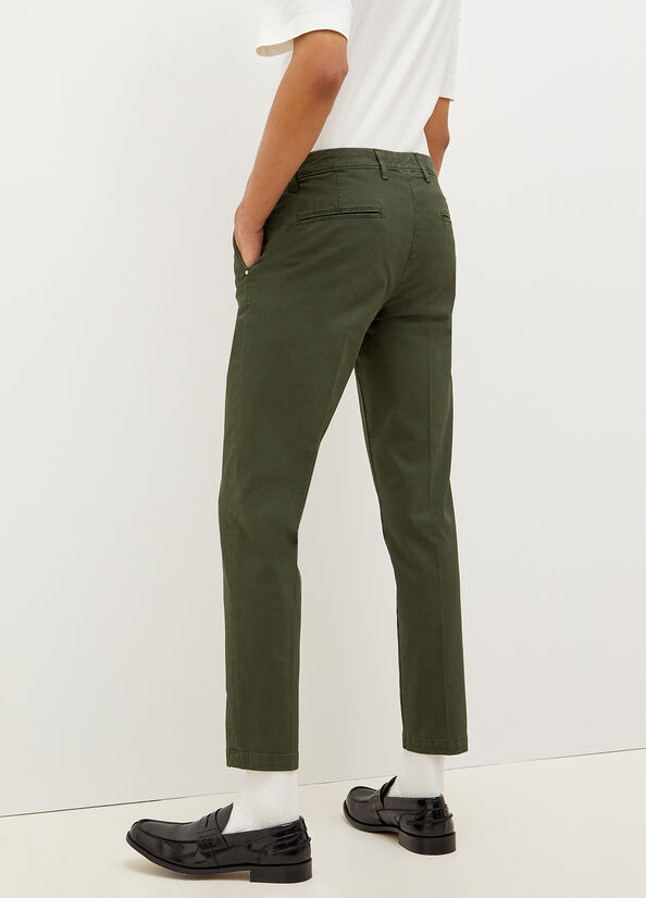 Liu Jo Super Slim Chino Men's Pants Green | DHB-468395