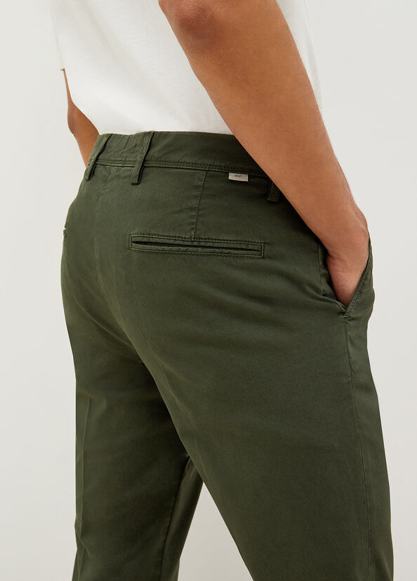 Liu Jo Super Slim Chino Men's Pants Green | DHB-468395