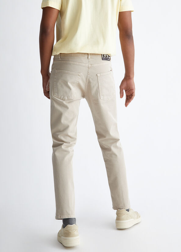 Liu Jo Tapered Fit Men's Skinny Jeans Beige | FXR-427630