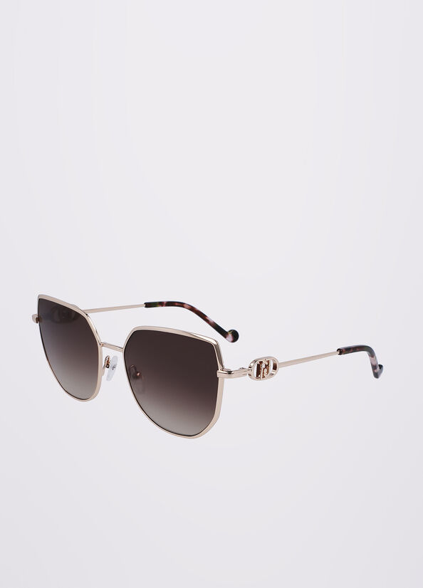 Liu Jo Tea Cup Women's Sunglasses Gold | VNH-587210