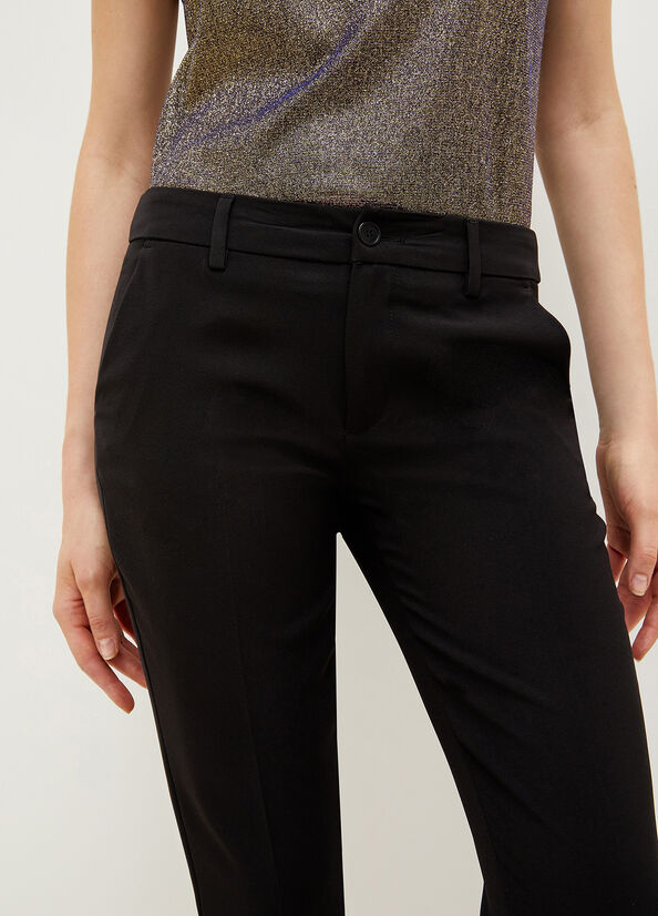 Liu Jo Twill Chinos Women's Pants Black | BXT-397106