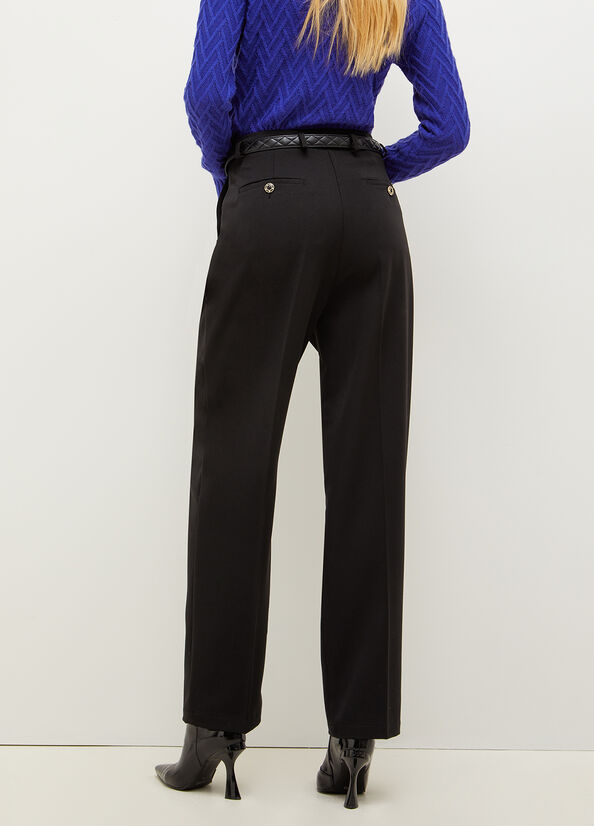 Liu Jo Twill Chinos Women's Pants Black | YZA-910584