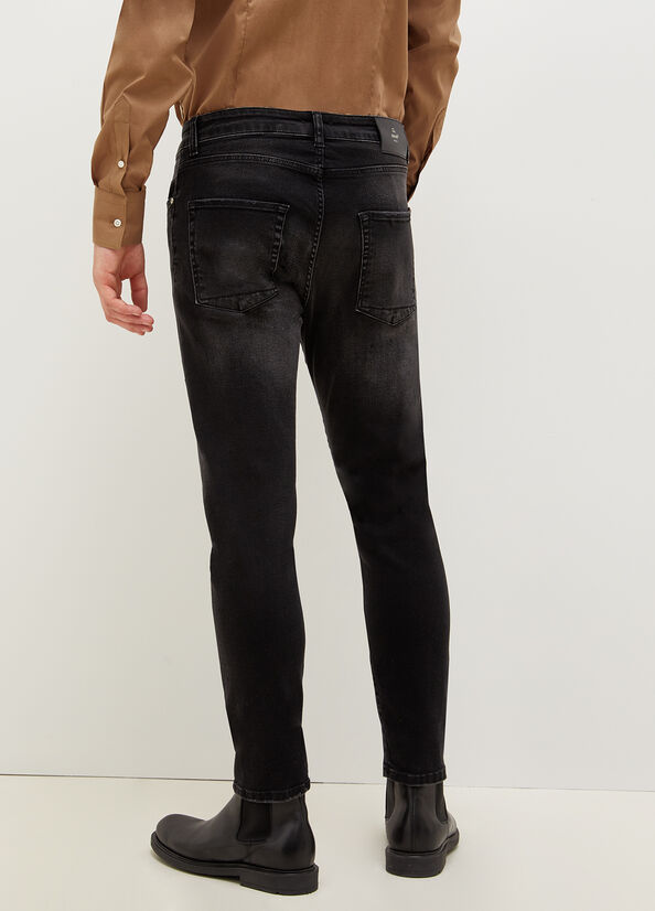 Liu Jo Twisted Men's Skinny Jeans Black | CYR-160532