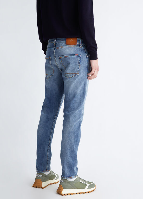 Liu Jo Twisted Men's Skinny Jeans Blue | JBQ-695083