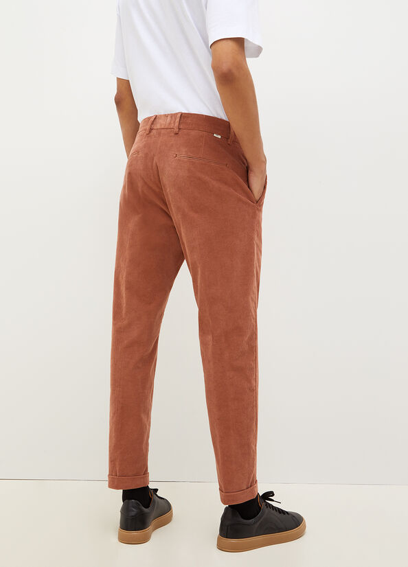 Liu Jo Velvet Chinos Men's Pants Brown | JQY-268401