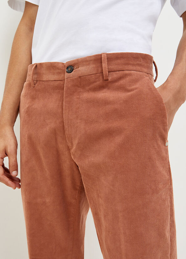 Liu Jo Velvet Chinos Men's Pants Brown | JQY-268401