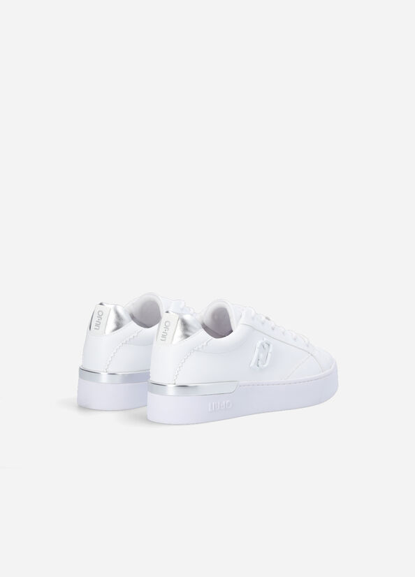 Liu Jo White With Logo Women's Sneakers White | ODX-601928