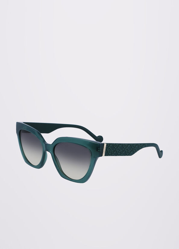 Liu Jo With 3d Pattern Women's Sunglasses Light Green | KHL-701593