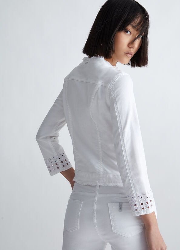 Liu Jo With Embroidery Women's Jackets White | VMB-269743