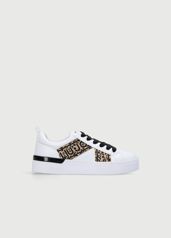 Liu Jo With Jacquard Detail Women's Sneakers White / Black | OME-501469