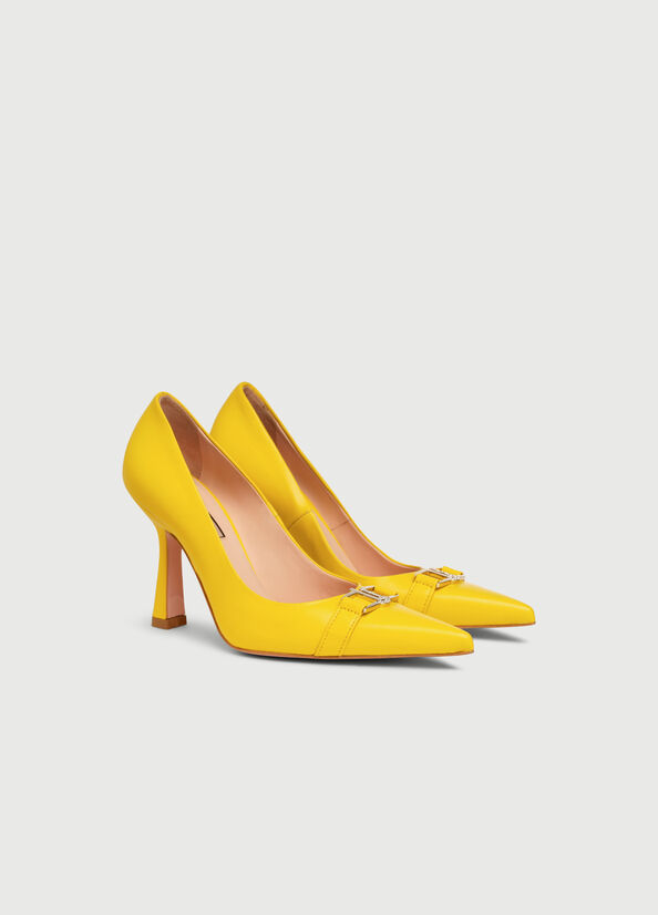 Liu Jo With Jewel Logo Women's High Heels Yellow | VNW-158760