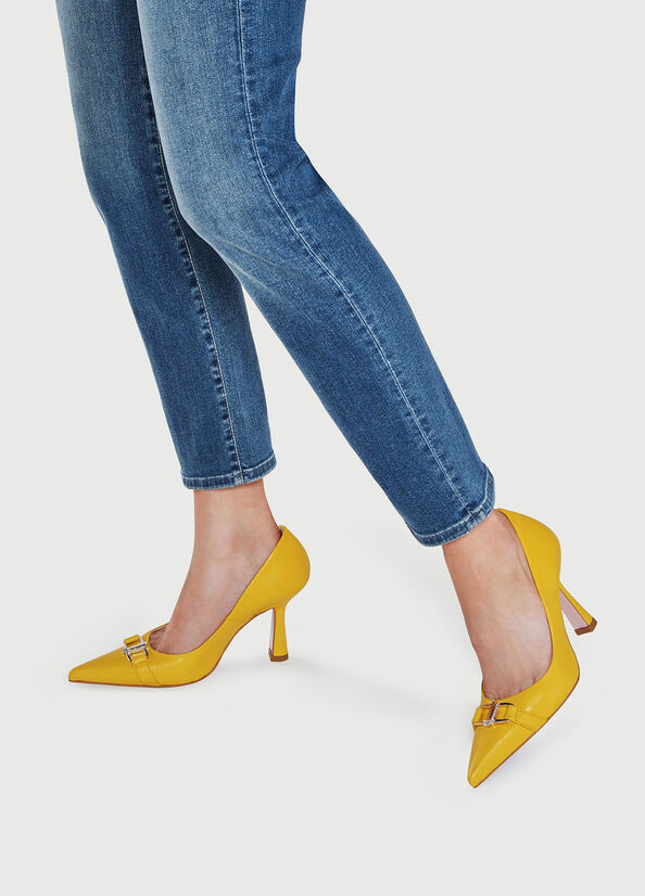 Liu Jo With Jewel Logo Women\'s High Heels Yellow | VNW-158760