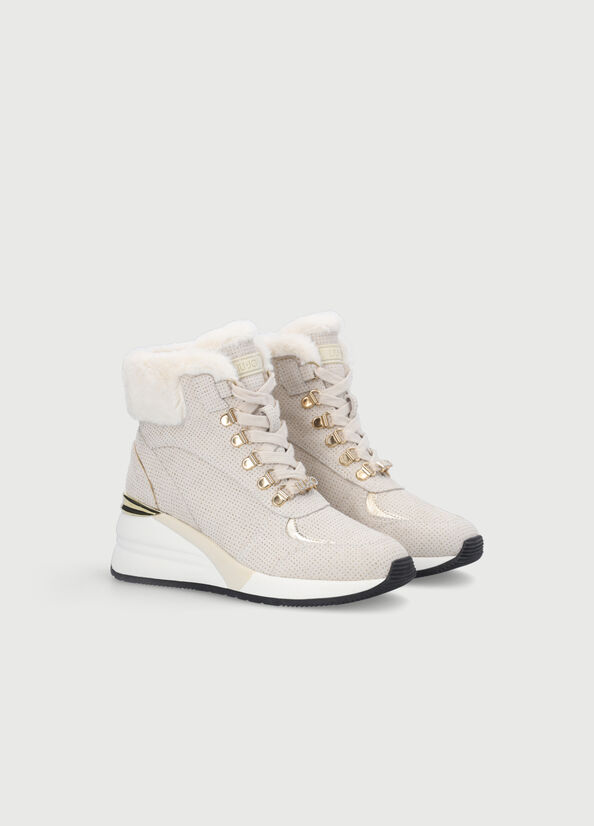 Liu Jo With Jewel Logo Women's Sneakers Beige | VJH-809263