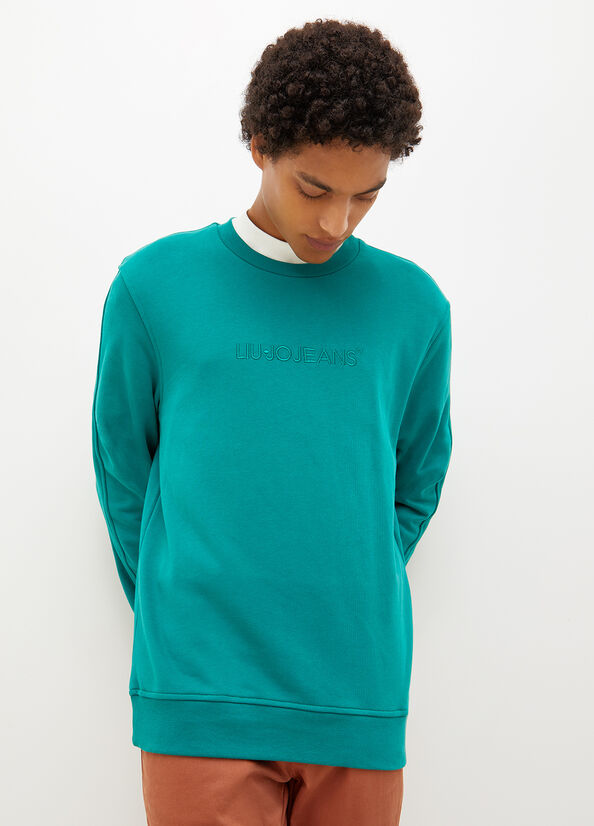 Liu Jo With Logo Men\'s Sweaters Green | JBY-374162