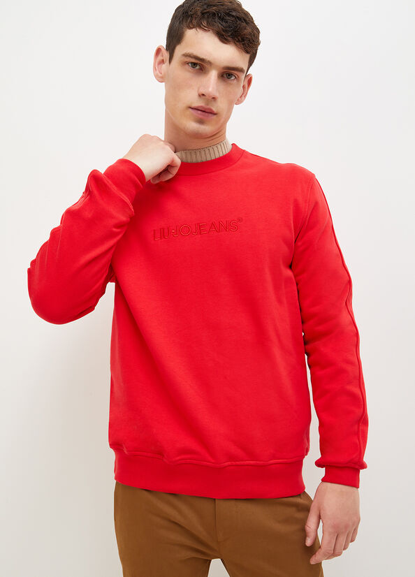 Liu Jo With Logo Men\'s Sweaters Red | BHW-786421