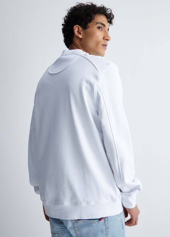 Liu Jo With Logo Men's Sweaters White | YSG-728659