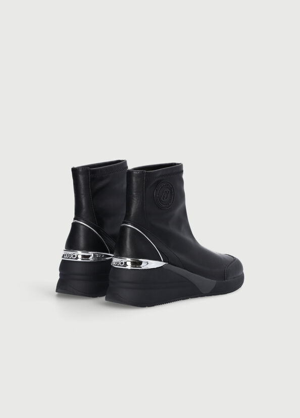 Liu Jo With Logo Women's Ankle Boots Black | GZR-812673